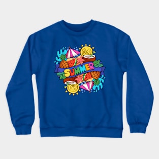 Summer Watercolor Crewneck Sweatshirt